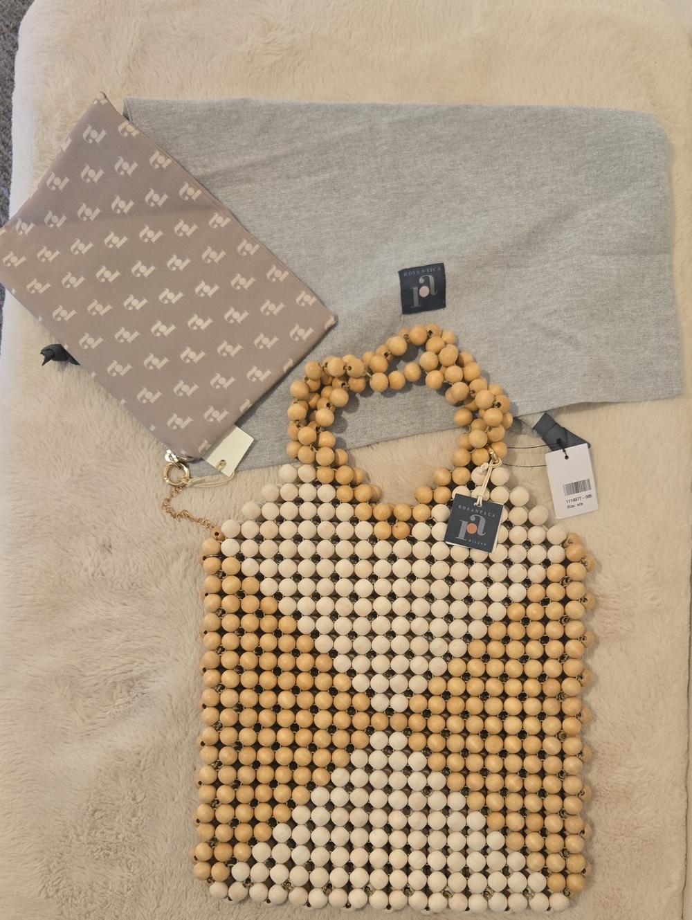 Rosantica Emi Wooden Beaded Bag